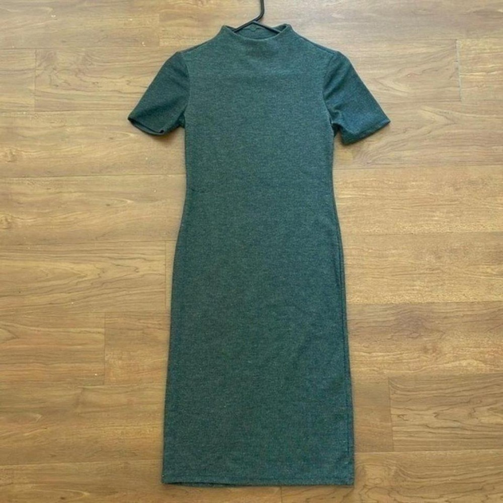 Zara mock neck bodycon midi dress